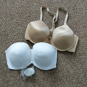 NWOT racer back and strapless bra